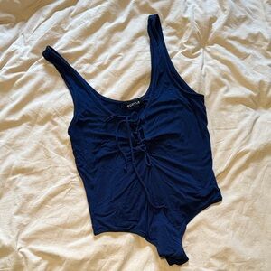 4SI3NNA Navy Bodysuit